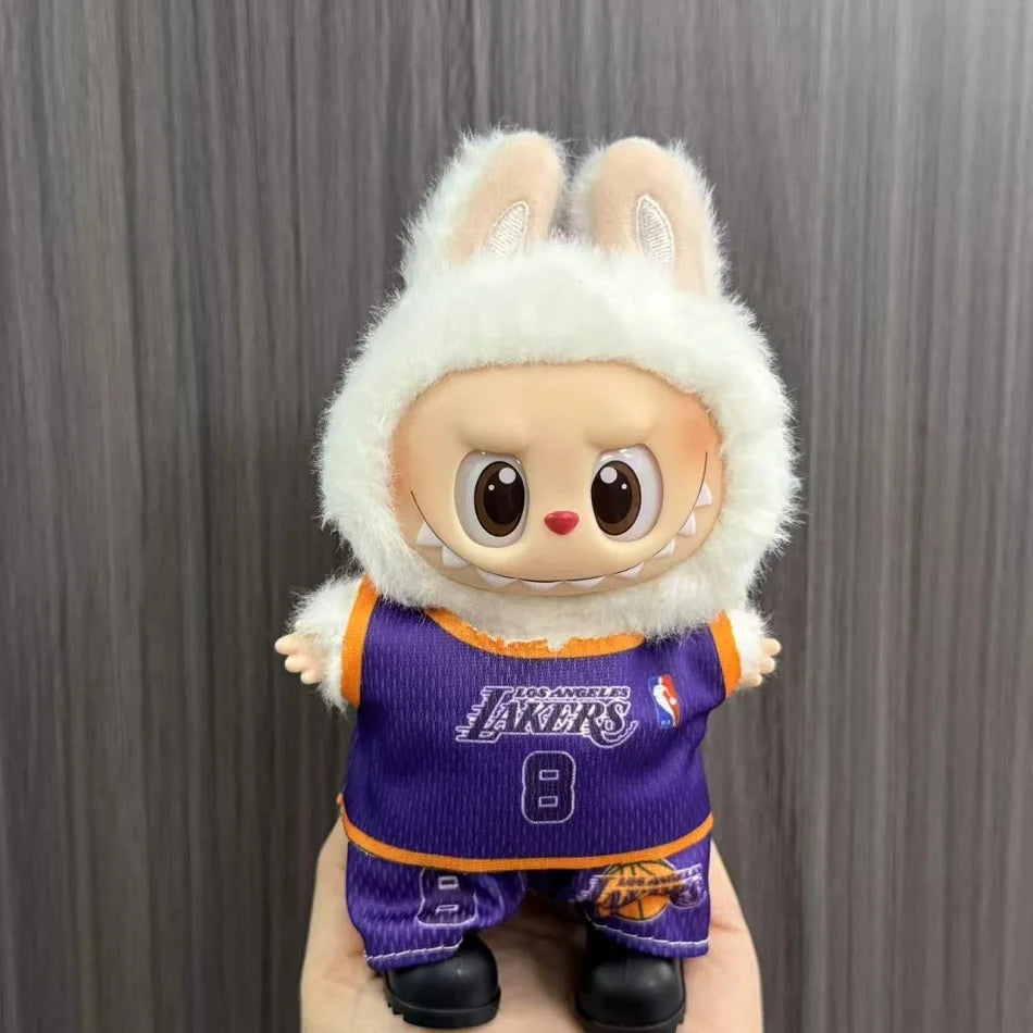 Anime Labubu Doll Clothes Football Basketball Jerseys Labubu Idol V1 V2 Dolls Clothing Accessories 15/17Cm Plush Doll Universal