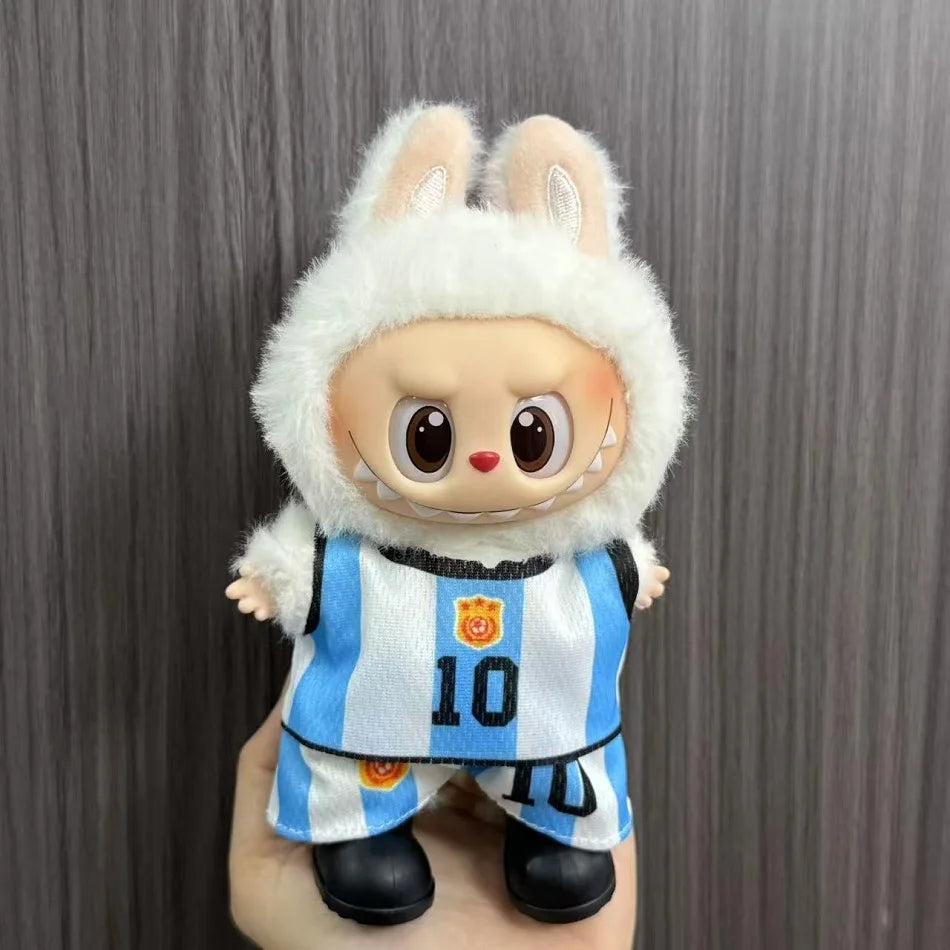 Anime Labubu Doll Clothes Football Basketball Jerseys Labubu Idol V1 V2 Dolls Clothing Accessories 15/17Cm Plush Doll Universal