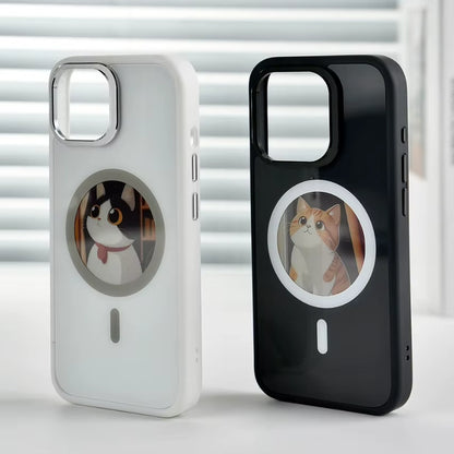 2.53 Inches E-Ink Phone Case Photos Display Wireless Transmission DIY Screen for Iphone 16/15/14/13 round Support Magsafe