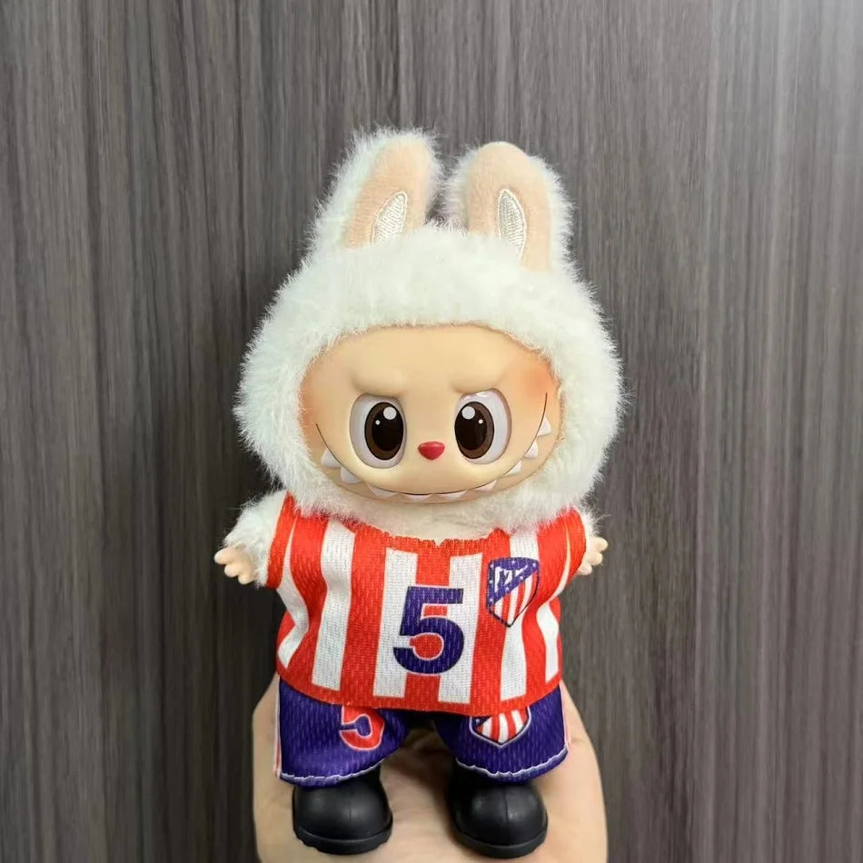 Anime Labubu Doll Clothes Football Basketball Jerseys Labubu Idol V1 V2 Dolls Clothing Accessories 15/17Cm Plush Doll Universal