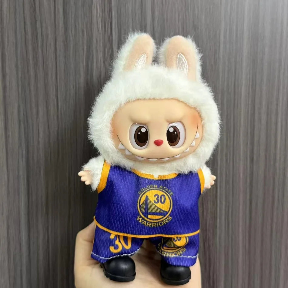 Anime Labubu Doll Clothes Football Basketball Jerseys Labubu Idol V1 V2 Dolls Clothing Accessories 15/17Cm Plush Doll Universal