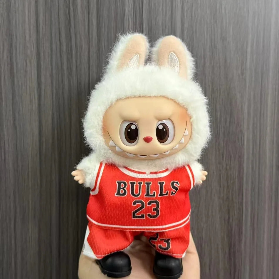 Anime Labubu Doll Clothes Football Basketball Jerseys Labubu Idol V1 V2 Dolls Clothing Accessories 15/17Cm Plush Doll Universal