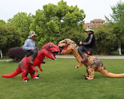 T-REX Monster Inflatable Costume Blow up Cosplay Dinosaur Clothing Carnival Halloween Christma Dress for Man Woman Party Show