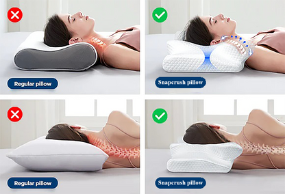 1Pc Memory Foam Cervical Pillow, 2 in 1 Ergonomic Contour Orthopedic Pillow for Neck Pain, Contoured Support Pillows,Neck Pillow