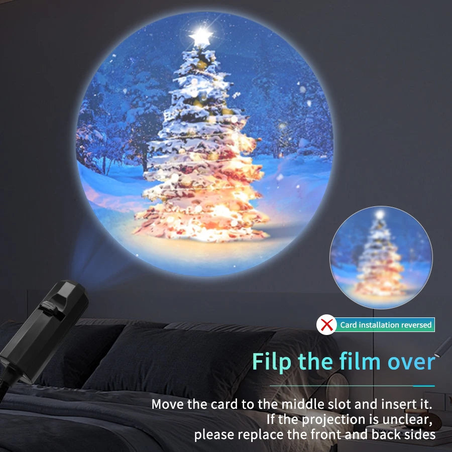 Led Halloween Moon Lamp USB Projector Night Light Christmas Holiday Ornaments for Ceiling Wall Atmosphere Mood Light Adjustable