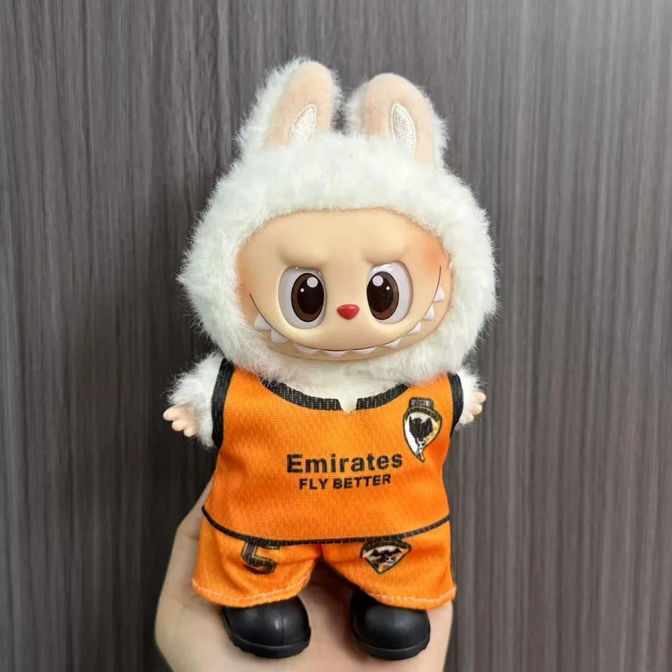 Anime Labubu Doll Clothes Football Basketball Jerseys Labubu Idol V1 V2 Dolls Clothing Accessories 15/17Cm Plush Doll Universal