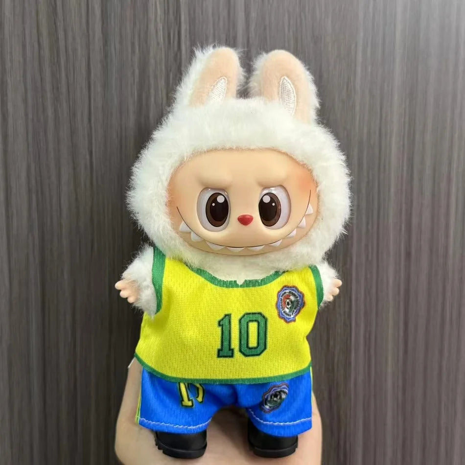 Anime Labubu Doll Clothes Football Basketball Jerseys Labubu Idol V1 V2 Dolls Clothing Accessories 15/17Cm Plush Doll Universal