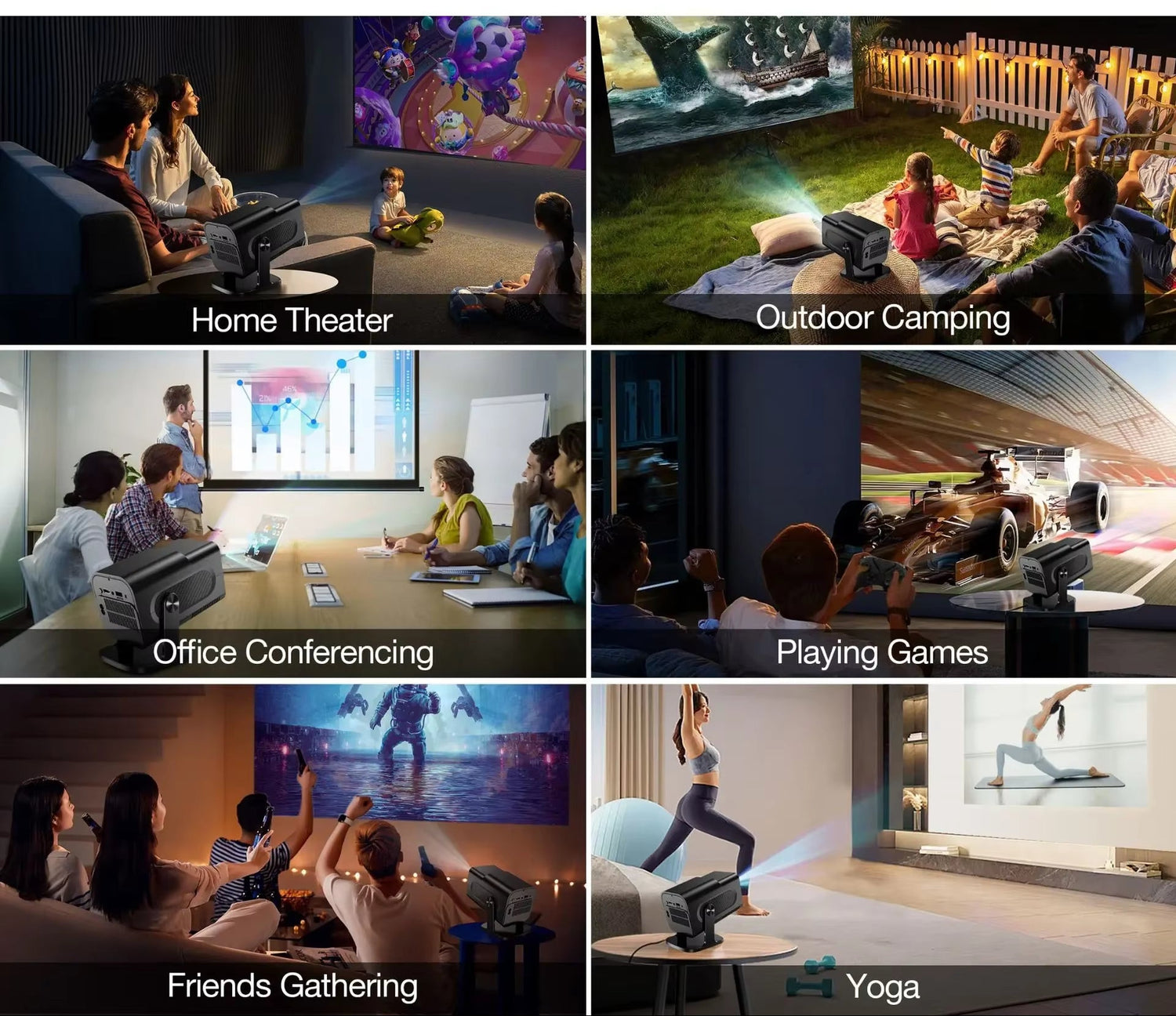 Project HCS350 Pro Quad Core ARM Cortex-A53 Retro Video Game Consoles Video Game Consoles WIFI Portable Intelligent Projector